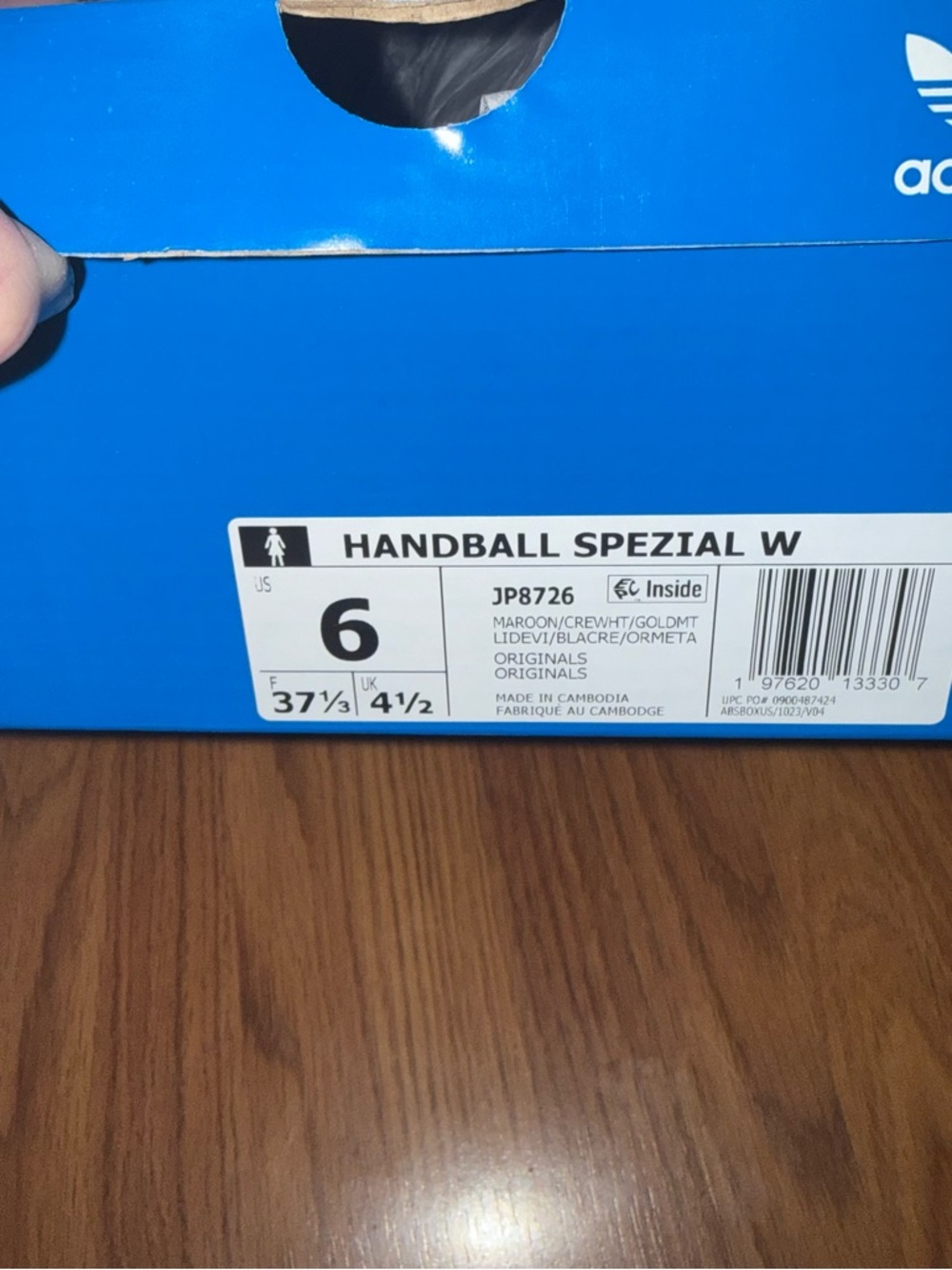 Adidas Handball Spezial W - Maroon/Cream/Gold (Size 6)